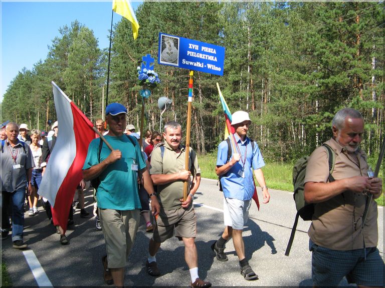 Pielgrzymka Suwałki - Wilno, grupa niebieska